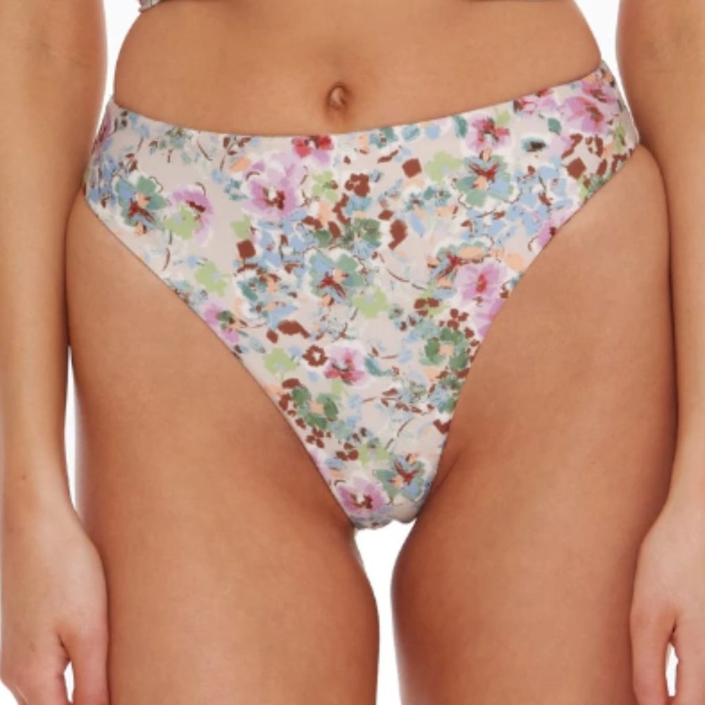 ISABELLA ROSE Miami Banded High Waist Bikini Bottom (L) |*RUNS SMALL; SIZE UP*